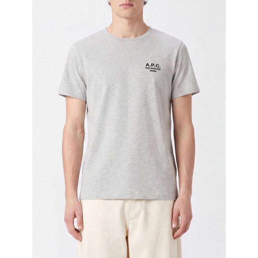 A.P.C. Men Slim Fit A.P.C. Cotton T-Shirt With Contrast Logo